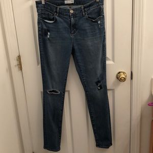 LOFT Modern Skinny Distressed Jeans